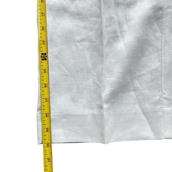 BANANA REPUBLIC White Linen Dress Pants Trousers Size 8 - Picture 9 of 10